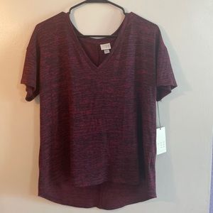 NWT a new day maroon v neck
